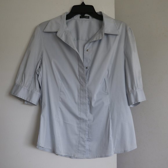 Tahari Dress Blouse Career Shirt 1/2 Sleeve